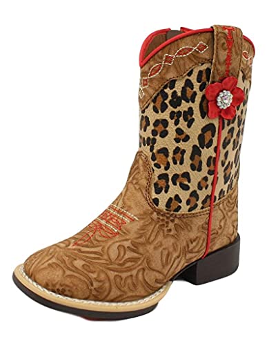 Twister Western Boots Girls Avery Leopard Print Side Zipper 4413308