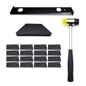 JZK 23-in-1 laminaatvloer montage gereedschap kit, met 20x afstandhouders, laminaatvloeren tapblok, trekstang en rubberen hamer, houten vloeren installatieset, houten vloeren gereedschap