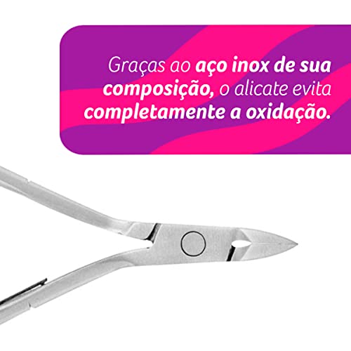 Condor, Alicate de Cutícula, Aço Inox, Lâminas Longas e Duráveis, Amolável e Esterilizável