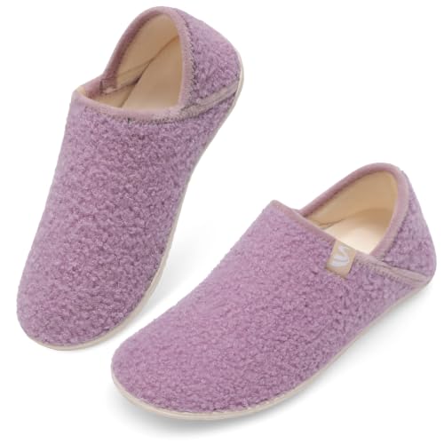Image of Spesoul Fuzzy House Slippers for Women Men Indoor Closed Back Lightweight Cozy Faux Furry Lining Barefoot House Shoes Slipper Socks for Bedroom Home Office Yoga Outdoor Walking Shoes
