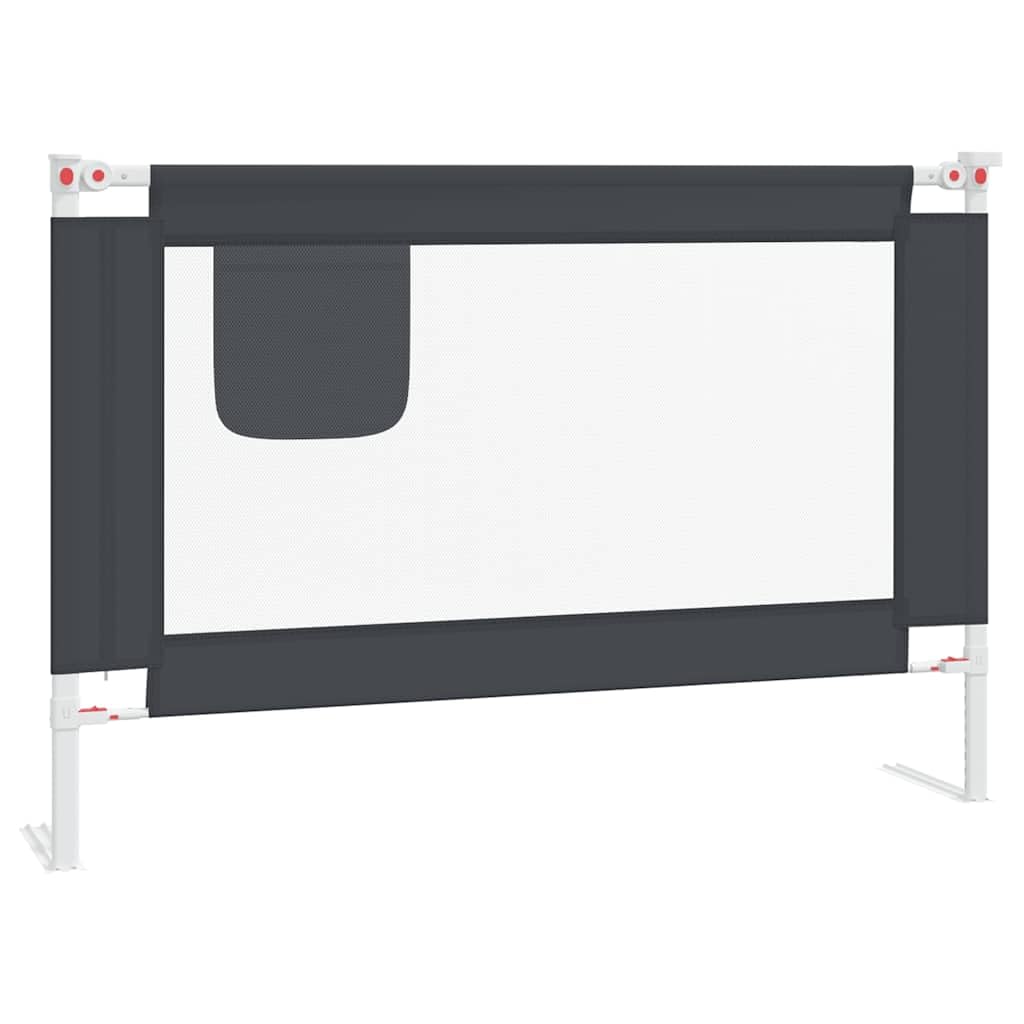 Generisch Kleinkind-Bettschutzgitter Dunkelgrau 100x25 cm Stoff,Baby & Kleinkind,Babysicherheit,Baby-Bettschutzgitter,10226