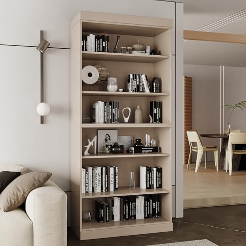 Palace Imports Solid Wood Bookcase - Stackable Modular 6-Tier Bookshelf