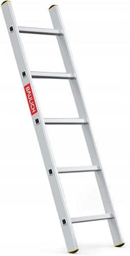 Échelle d'Appui en Aluminium 1x5, Barreaux Rainurés BAULICH