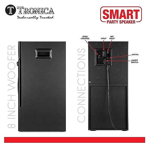 Image of TRONICA Premium Series PS-02 MOGAMBO Wooden 130W Party DJ Home Theater System with 2 Karaoke mics (one Wireless & one Wired) & Remote & Vivid Light Effects - Home Theatre