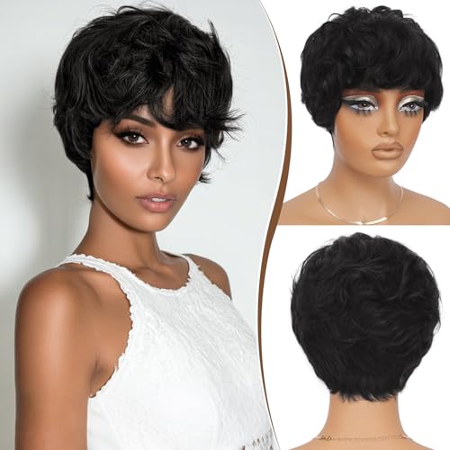 Perruque pixie cut cheveux humains pour un style élégant au quotidien