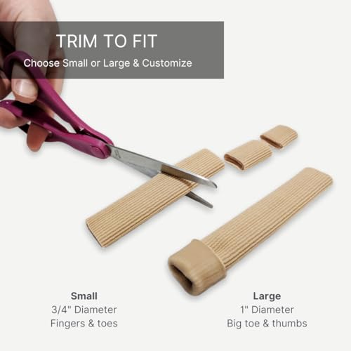 Image of NatraCure Gel Toe Tube Cushion Sleeves (Small) - 2 Piece Trim-to-Fit Tubing Set - (Relieves and Protects Corns, Blisters, Hammertoes, and Calluses) - 1200-M CAT (Pack of 3)