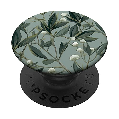 Eukalyptus-grüne Blütenblätter Blumenzweige PopSockets Klebender PopGrip