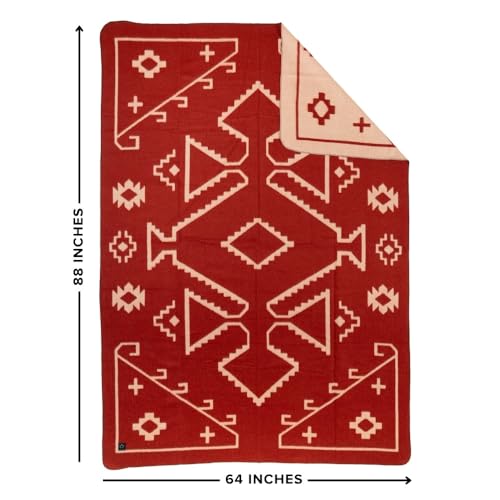 Image of Arcturus Rainier Wool Blanket, Warm, Thick, Washable Wool Blanket for Home, Outdoors, Camping, Tailgates, Picnic, Hunting, Travel & Emergency Kits, Twin Size, 4.5 lb, Monument Valley