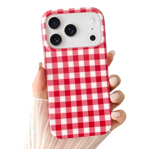Skyseaco Red Gingham Phone Case for iPhone 17 Pro Max, Shockproof TPU Cover by Skyseaco - Used condition - US$7.42