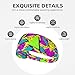Boys Girls Sports Sweatbands, Multi Style Elastic Hair Band for Yoga Workout Shower, Cool 80S 90S Fashion Style Geometric Colorful Art Headwear Head Accessories