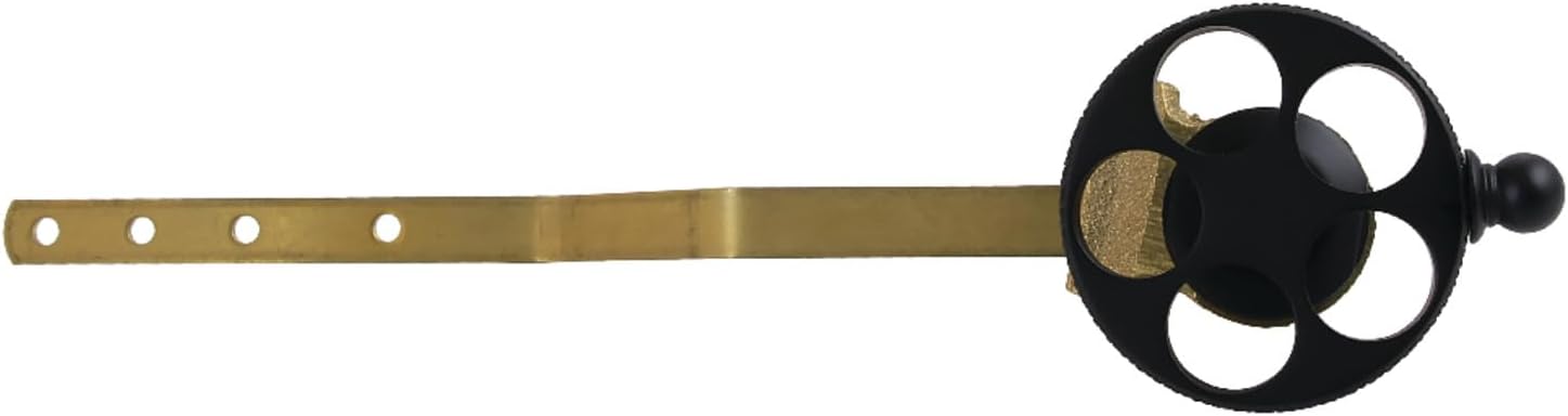 Kingston Brass KTRKX0 Webb Front Mount Toilet Tank Lever with Knurled Handle, Matte Black