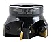 Accusize Industrial Tools 3 inch Indexable Face Milling Cutter 90 Degree, Positive Rake with Tpg322, 2508-0018