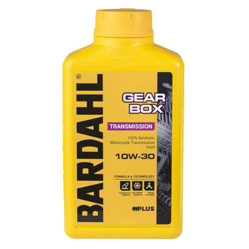 Bardahl - Gear Box 10W-30 - Olio Trasmissione Moto 2 Tempi e 4 Tempi, Lubrificante Sintetico con Massima Protezione e Durata degli Ingranaggi, Cuscinetti e Frizione, 1 L