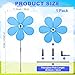 M METERXITY 1-Pack Flower Wind Spinners, 27.2 Inch Cloth Lawn Pinwheels Outdoor Windmills for Party Decorations/Yard/Garden, Flower Pinwheels Toys [Blue]