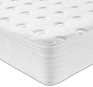 Kono Single Mattress, 8 Inch Pocket Sprung Mattress Memory Foam Mattress 3FT with Breathable Foam and Luxurious Jersey Knitted Fabric, Medium Firm Bed Mattress Fire Resistant(Single, 90x190x20cm)