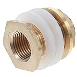 IWOWHERO Conector Tanque Agua de Latón Resistente con Interfaz de Drenaje Accesorio Duradero para Mangueras de Jardín y Sistemas de Plomería Kit de Reparación para