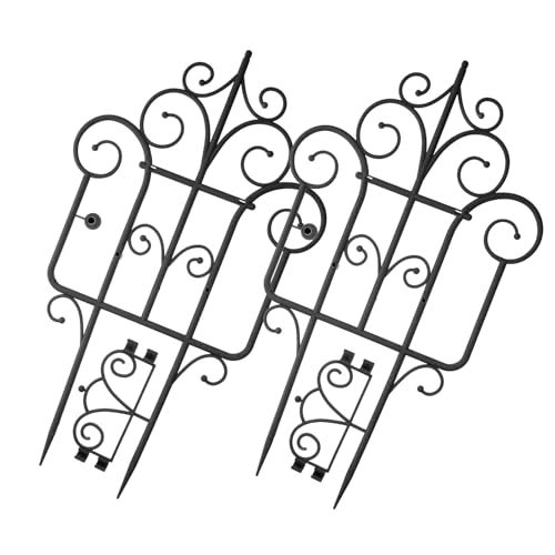 jojofuny Bordure de Jardin en Plastique 2 Pièces 40X22 CM pour Pelouse Balcon et Terrasse Clôture de Jardin Barrière pour Animaux Multifonctionnelle