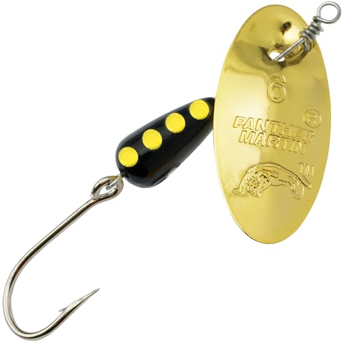 Panther Martin PMRSH_4_G Single Hooks Teardrop Spinners Fishing Lure - Gold - 4 (1/8 oz)