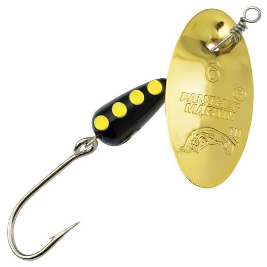 Panther Martin PMRSH_4_G Single Hooks Teardrop Spinners Fishing Lure - Gold - 4 (1/8 oz)