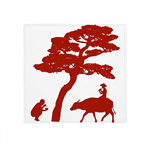 Tapis de cuisine antidérapant motif arbre et vache pour protéger le sol de maison