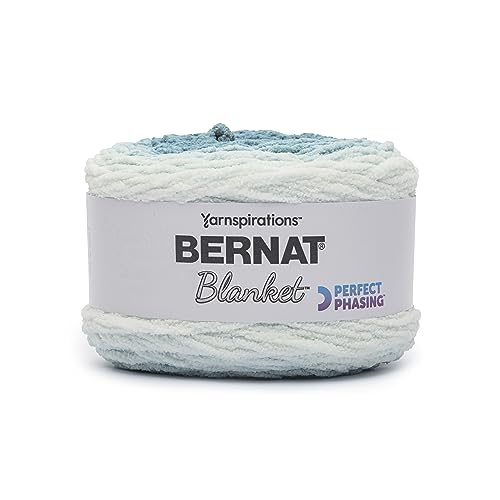 Image of Bernat Blanket Perfect Phasing DEEP Teal Cake Yarn - 2 Pack of 10.56oz /299.37g - 100% Polyester - #6 Super Bulky - 220 Yards for Knitting, Crocheting, Crafts & Amigurumi