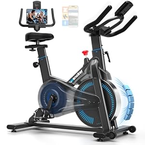 [2026 MODELL] Wenoker Heimtrainer Fahrrad mit Verstellbarem Magnetwiderstand, Ergometer Hometrainer Fahrrad mit APP, LCD-Monitor, Tablet-Halter, Höhenverstellbar, Leises Fitnessbike Bis 160kg