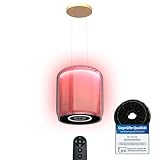 KKT KOLBE Dunstabzugshaube 37cm Umluft | Inselhauben freihängend | Schwarz | Weiß | Glas | Gestensteuerung | Fernbedienung | SensorTouch Bedienung | RGBW-LED | SHINE37