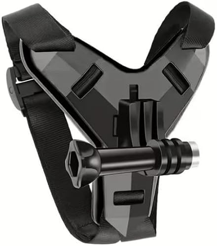 Helmet Chin Strap Mount for GoPro Action Cameras, Adjustable Strap, Universal Fit, Secure Anti-Slip, POV Riding