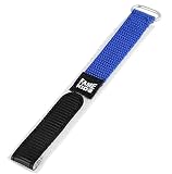 Textil reloj de pulsera Tela Velcro banda reloj reloj de pulsera reloj de pulsera banda para banda de pulsera color azul oscuro rp8323022048 Puente ancho 22 mm, longitud total: 15 cm, grosor de la cinta 3 mm