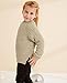 GAMISOTE Girl's Fuzzy Warm Sweater Crew Neck Chunky Side Slit Jumper Pullover Outwear (Khaki, 10_Years)