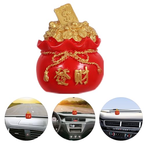 LUOZZY Golden Chinese Money Bag Ornament for Wealth Success Good Luck Home and Car Decoration2