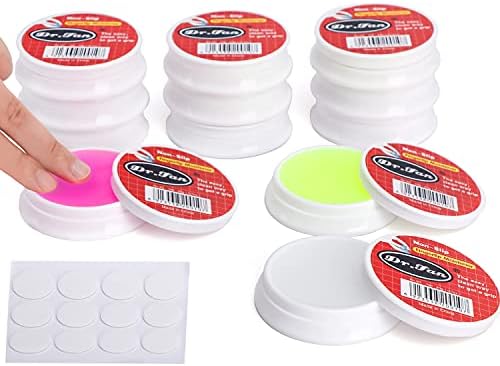 Dr.fan 12 Pieces 20g Fingertip Moistener, Non-Toxic, Non-Slip Finger Moisturizer for Counting Bills, Paper, Document, 12 Pack, 3 Color, 0.7oz