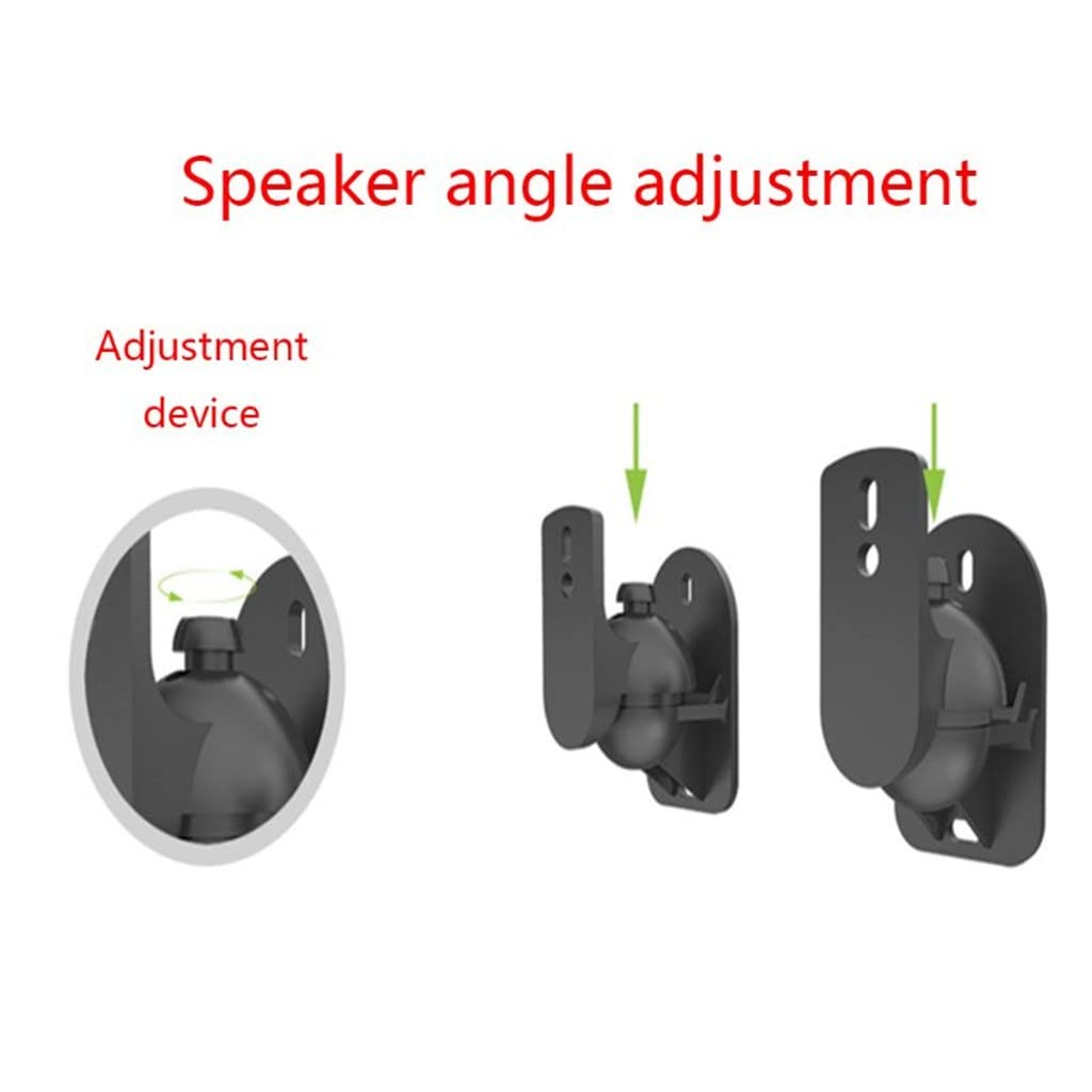 1 juego de soporte universal para altavoz satélite de montaje en pared, abrazadera de soporte de techo con rotación ajustable y ángulo de inclinación para (D 1)