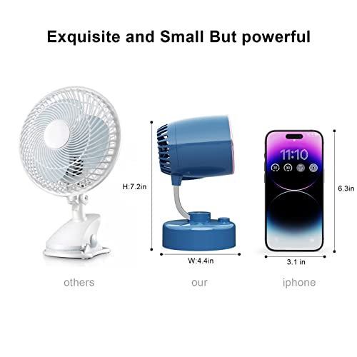 Elingmor Desk Fan, Turbo Force Tabletop Fan With Aromatherapy Diffuser, 120 Degree Pivoting Head, Portable Quiet 4-Speed Air Circulator Fan, Samll But Powerful, For Bedroom Home Office #TOP5