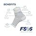 OrthoSleeve FS6 Compression Foot Sleeves for Women & Men, Helps Plantar Fasciitis Relief, Heel Pain, Achilles Tendonitis Support & Swelling (1 Pair)