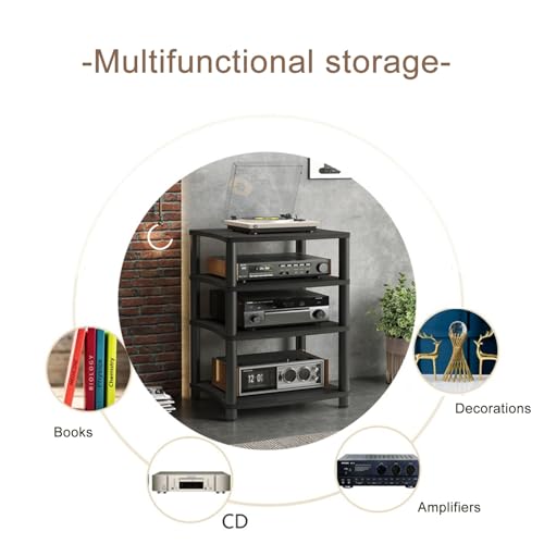 Support multimédia audio vidéo à structure ouverte pour aération Hi-Fi