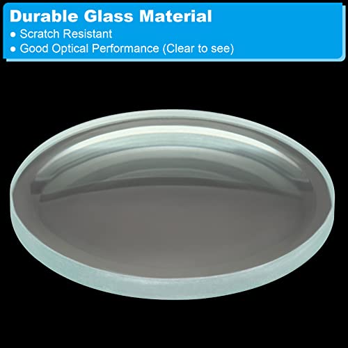 Image of PATIKIL 12 inch (300mm) Focal Length Double Concave Lens, 2 Pack 75mm Diameter 6mm Height Glass Optically Polished Round Edges Lens for Physics Experiment, Clear