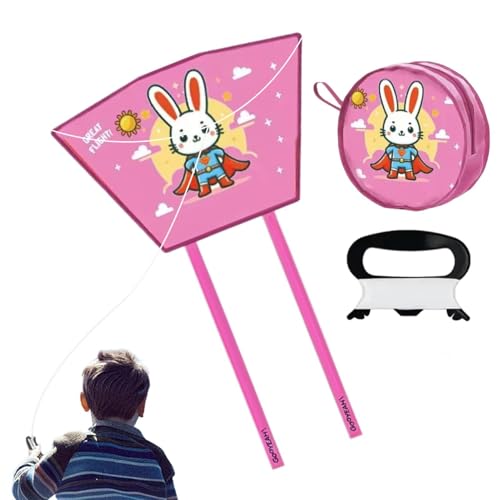 Kanoauo Sportdrachen - Mit Aufbewahrungsbeutel und Stabiler Konstruktion - Drachenspiel-Set für Kinder & Strandspaß,Für, Mädchen, Kinder, Spielplatz, Garten, Hof, Wiese, Camping, Picknick,