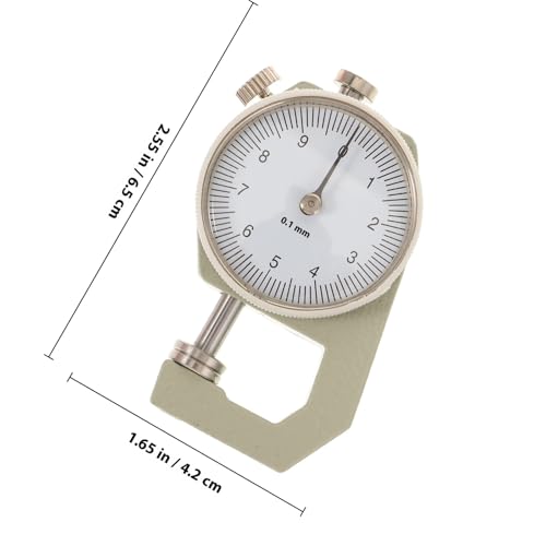 Calibrador de grosor de cuero de cabeza plana de precisión 0-10 mm para medición de cuero curtido vegetal DIY herramienta de medición industrial de grosor función diámetro de cuentas miniatura 2