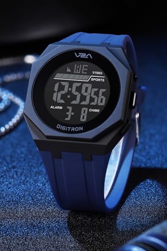 Image of V2A Digitron 3009 Digital Sports Watch for Men & Boys | Big Dial, Alarm, Stopwatch, 12 /24H | LED Luminous Display | 3 ATM Water Resistant Training | Gifts for Men & Boys
