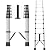 Heavy Duty Telescoping Ladder,Lightweight Multi-Purpose Collapsible Extension, One-Touch Retraction Ladder,330LBS Max Capacity with Non-Slip Feet,for Home, RV, Attic, Roof or Outdoor Work(8.8 ft)