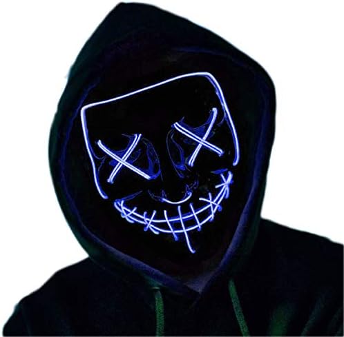 Halloween Mask Light up Mask Cosplay LED Mask Scary Mask Festival Halloween Costume Masquerade Parties,Kids