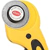 Rotary Cutter 45mm with 5 Blades, Fabric Cutting Machine, Safety Lock for Cloth, Paper, Leather, Cardboard, Precision Cutting Tool