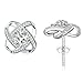 Earrings, 925 Sterling Silver 3A Cubic Zirconia Stud Earrrings J.Rosée Fine Jewelry for Women "Never Ever Be Apart" the Best Gift for Mother Wife Girlfriend
