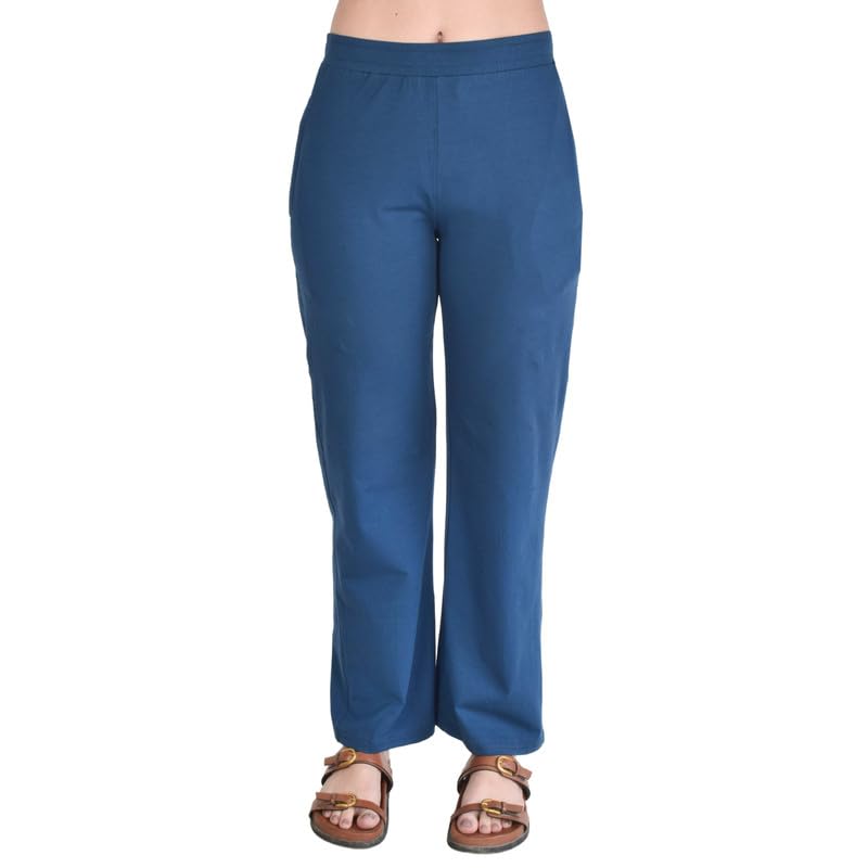 athome Night Pants for Women Sleepwear | Women's Cotton Lycra Pajama Sky Force Color | Soft or Stretchable Lower for Office, Home Plain Stylish Loungewear for Girls-picture-10