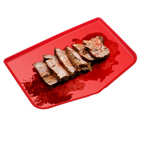 Chop Keeper Chopping Tray With Raised Sides And Easy-Guide Funnel, Red, Green And Yellow, 3-Pack - Argee Rg909/3 #TOP6