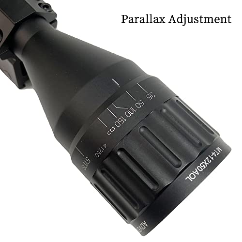 Fsi 4-12X50 Rifle Scope R/G/B Illuminated Reticle With Scope Rings #TOP1