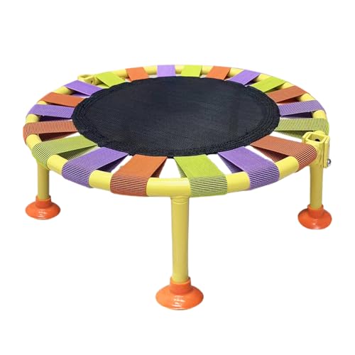 Mini Trampolín - Rebounder De Ejercicio Compacto | 165 Libras De Gorrero De Fitness Bouncer | Juguete De La Cama Saltando Adecuado Para Entrenamientos En El Hogar, Entrenamiento Cardiovascular Y Activ