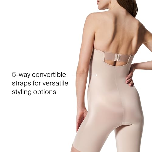 Image of SPANX SPANXshape Suit Your Fancy Strapless Cupped Mid-Thigh Bodysuit