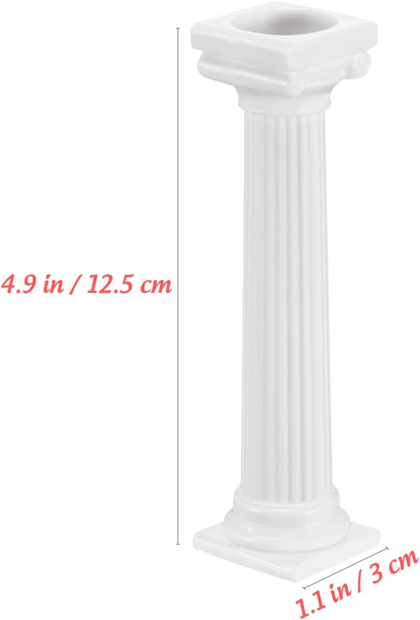 STOBAZA Roman Column Cake Supports 8 Piece Cake Pillars Set 4.92 Inch Tier Display Separators for Wedding Birthday Party Stands and Multi Layer Dessert Display